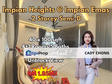 Impian Heights @ Impian Emas Double Storey Semi-D For Sale, Johor, Skudai