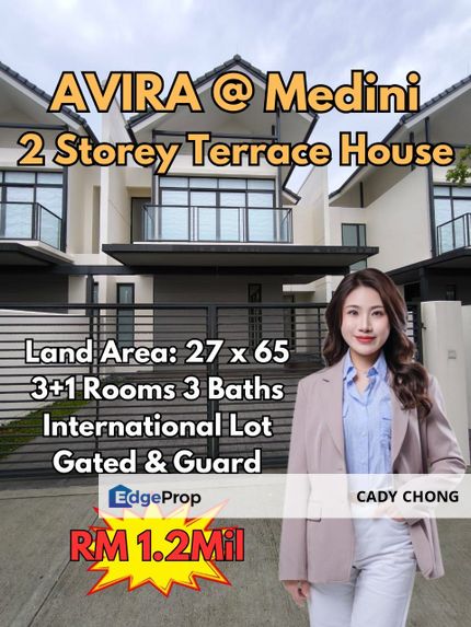 Avira @ Medini Double Storey Terrace House For Sale, Johor, Nusajaya