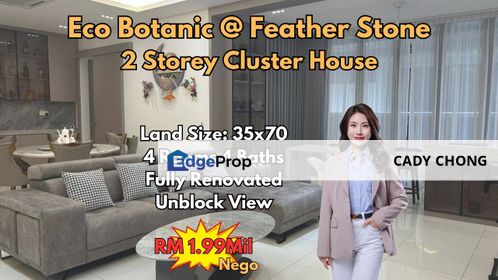 Eco Botanic Double Storey Cluster House Fully Renovated Unit For Sale, Johor, Nusajaya