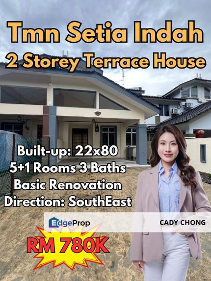 Setia Indah Double Storey Terrace House Basic Renovation Unit For Sale , Johor, Johor Bahru