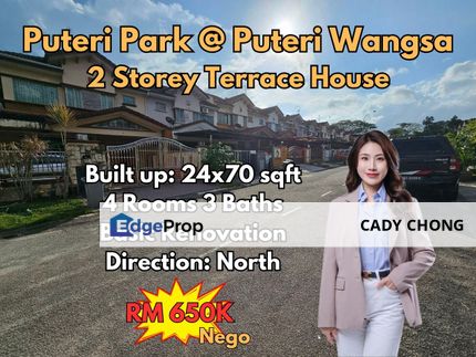 Puteri Park @ Puteri Wangsa Double Storey Terrace House For Sale, Johor, Ulu Tiram