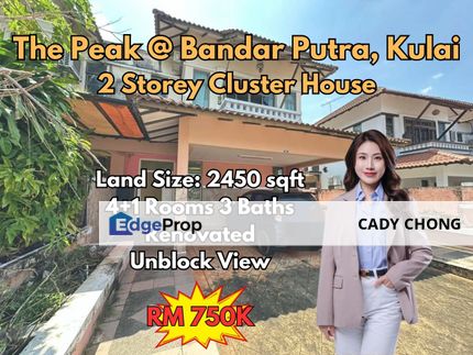 The Peak @ Bandar Putra Kulai Double Storey Cluster House Renovated Unit For Sale, Johor, Kulai