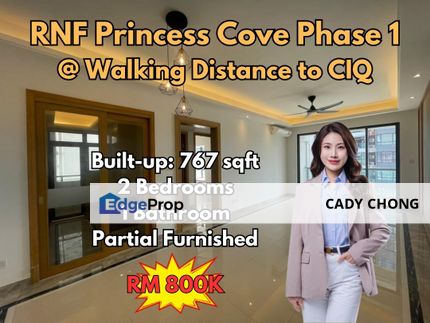 R&F Princess Cove Phase 1 @ Walking distance to CIQ For Sale, Johor, Johor Bahru