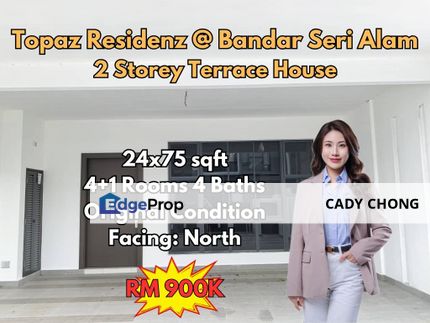 Topaz Residenz@ Bandar Seri Alam Double Storey Terrace House Original Condition For Sale, Johor, Masai