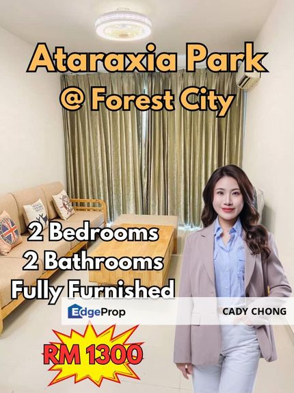 Ataraxia Park @ Forest City 2 Bedrooms Fully Furnished Unit For Rent, Johor, Gelang Patah