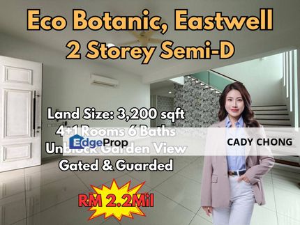 Eco Botanic Eastwell Double Strorey Semi-D For Sale, Johor, Nusajaya