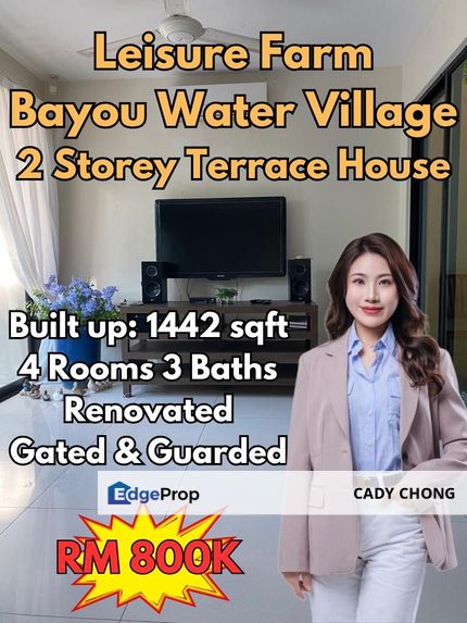 Leisure Farm Bayou Water Village Double Storey Terrace House Renovated Unit For Sale, Johor, Gelang Patah