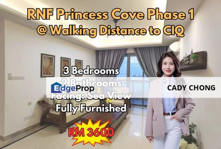 RNF Princess Cove Phase 1 Sea View Fully Furnished Unit For Rent, Johor, Johor Bahru