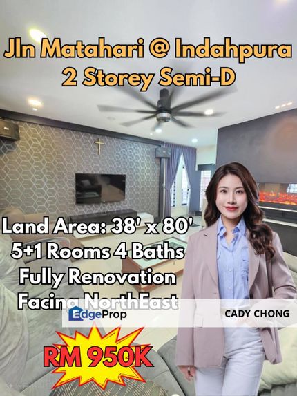 Bandar Indahpura Double Storey Semi-D Fully Renovation Unit For Sale, Johor, Kulai