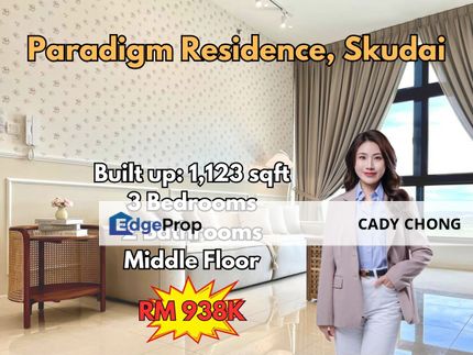 Paradigm Residence Skudai 3 Bedrooms Apartment For Sale, Johor, Skudai