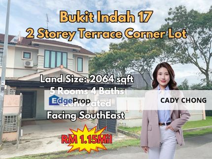 Bukit Indah Double Storey Terrace House Corner Lot Renovated Unit For Sale, Johor, Johor Bahru