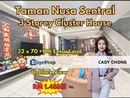 Nusa Sentral 3 Storey Cluster House Full Renovation Unit For Sale, Johor, 