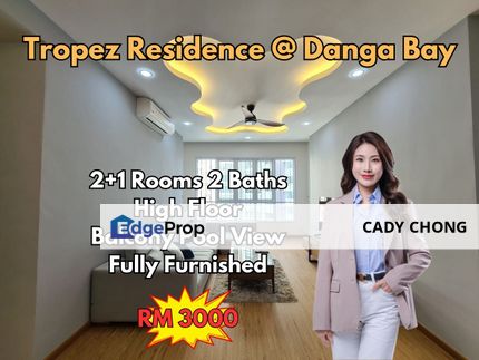Tropez Residence @ Danga Bay High Floor Fully Furnished Unit For Rent, Johor, Johor Bahru