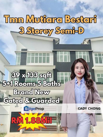Mutiara Bestari 3 Storey Semi-D House Brand New Unit For Sale, Johor, Johor Bahru