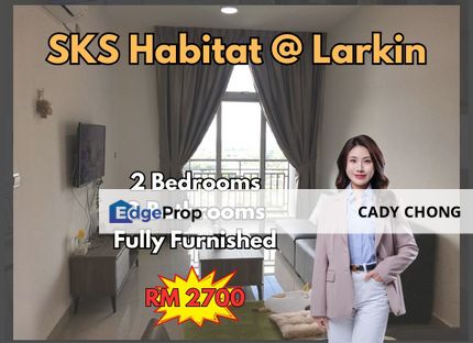 SKS Habitat @ Larkin 2 Bedrooms Fully Furnished For Rent, Johor, Johor Bahru