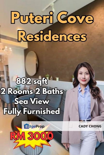 Puteri Cove Residences Sea View Fully Furnished Unit For Rent, Johor, Nusajaya