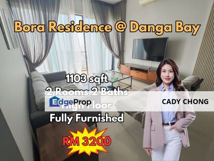 Bora Residence @ Danga Bay High Floor Fully Furnished Unit For Rent, Johor, Johor Bahru
