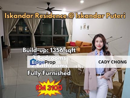 Iskandar Residence @ Iskandar Puteri 3 Bedrooms Fully Furnished Condominium For Rent, Johor, Nusajaya