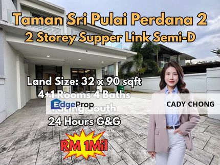 Taman Sri Pulai Perdana 2 Double Storey Super Link Semi-D For Sale, Johor, Skudai
