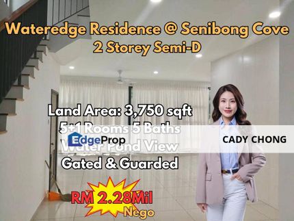 Wateredge Residence @ Senibong Cove Double Storey Semi-D For Sale, Johor, Masai