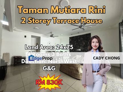 Mutiara Rini Double Storey Terrace House For Sale, Johor, Skudai