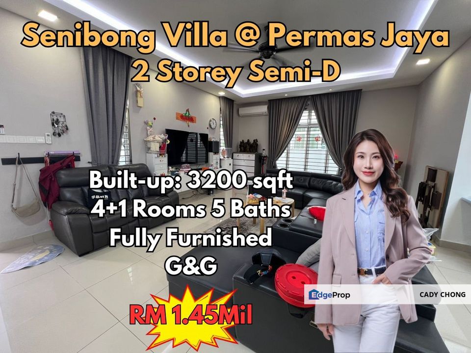 Senibong Villa @ Permas Jaya Semi-D Fully Furnished For Sale, Johor, Masai
