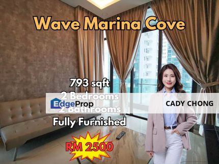 Wave Marina Cove 2 Bedrooms Fully Furnished Unit For Rent, Johor, Johor Bahru
