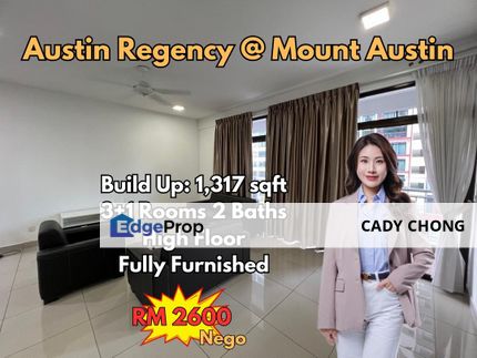 Austin Regency @ Mount Austin High Floor Fully Furnished Unit For Rent, Johor, Johor Bahru