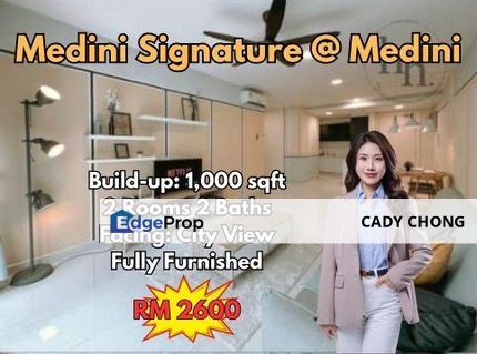 Medini Signature @ Medini 2 Bedrooms Fully Furnished Condominium For Rent, Johor, Nusajaya