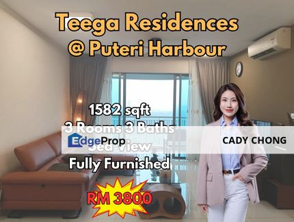 Teega Residence @ Puteri Harbour High Floor Sea View Fully Furnished For Rent, Johor, Kota Iskandar