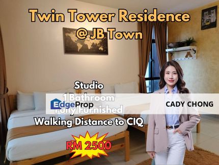 Twin Tower Residence @ JB Town Studio For Rent, Johor, Johor Bahru