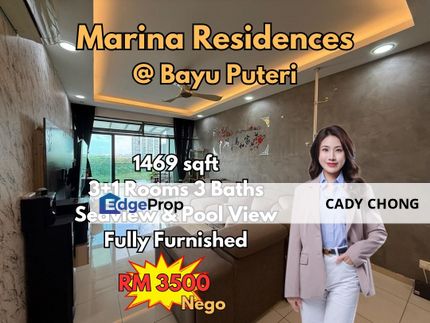 Marina Residences @ Bayu Puteri Fully Furnished For Rent, Johor, Johor Bahru