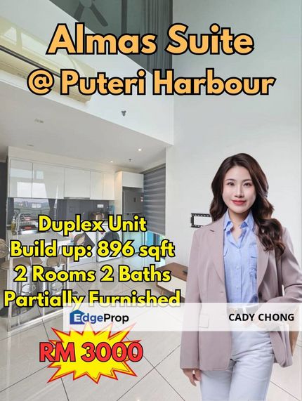 Almas Suite @ Puteri Harbour Duplex Corner Lot For Rent, Johor, Kota Iskandar