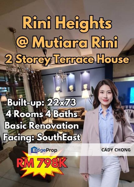 Rini Heights @ Mutiara Rini Double Storey Terrace House Renovated Unit For Sale, Johor, Skudai