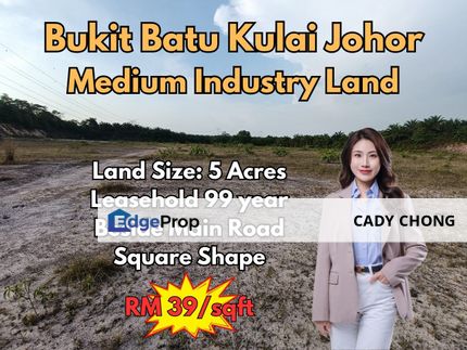Bukit Batu Kulai Medium Industry Land For Sale, Johor, Kulai