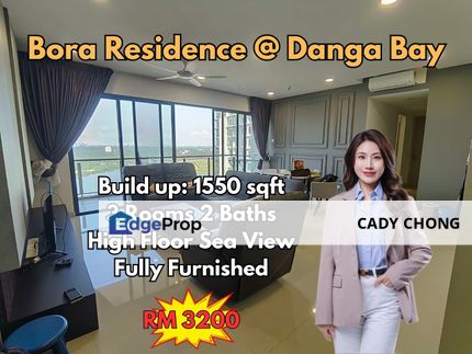 Bora Residence @ Danga Bay High Floor Sea View Fully Furnished For Rent, Johor, Johor Bahru