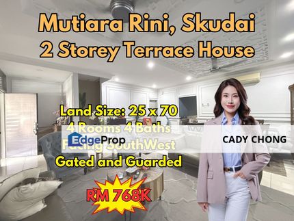 Mutiara Rini Double Storey Terrace House For Sale, Johor, Skudai