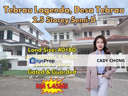 Tebrau Lagenda Desa Tebrau 2.5 Storey Semi-D Unblock View Unit For Sale, Johor, Johor Bahru