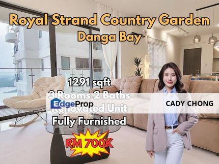 Royal Strand Country Garden Danga Bay Fully Furnished & Renovated Unit For Sale, Johor, Johor Bahru