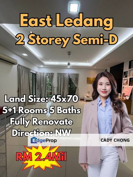 East Ledang Double Storey Semi-D Fully Renovated Unit For Sale, Johor, Nusajaya