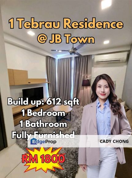 1 Tebrau Residence @ JB Town Fully Furnished Unit For Rent, Johor, Johor Bahru