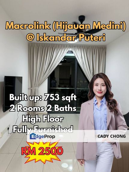 Macrolink (Hijauan Medini) @ Iskandar Puteri Fully Furnished For Rent, Johor, 