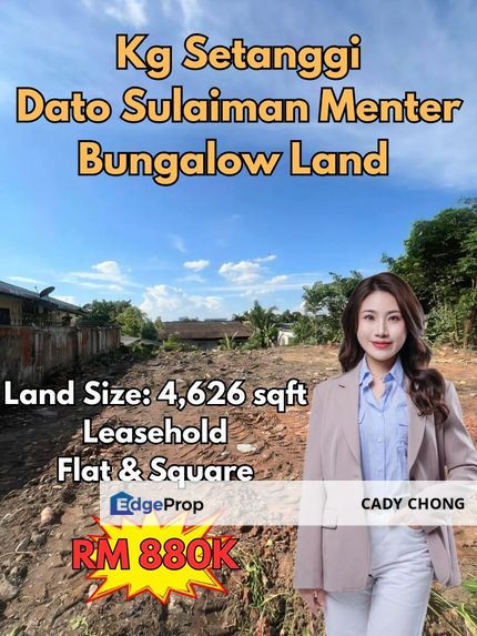 JB Town Area Kampung Setanggi Dato Sulaiman Menteri Bungalow Land For Sale, Johor, Johor Bahru