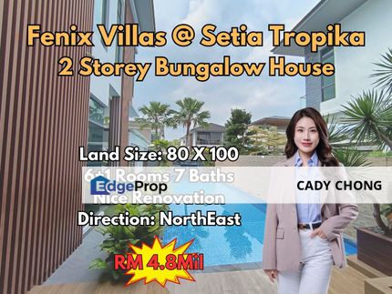 Fenix Villas @ Setia Tropika Double Storey Bungalow House Renovated with Swimming Pool For Sale, Johor, Setia Tropika