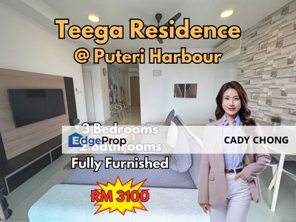 Teega Residence @ Puteri Harbour 3 Bedrooms Fully Furnished For Rent, Johor, Kota Iskandar