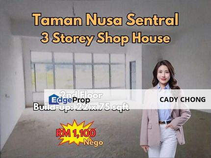 Nusa Sentral 2nd Floor Shop For Rent, Johor, 