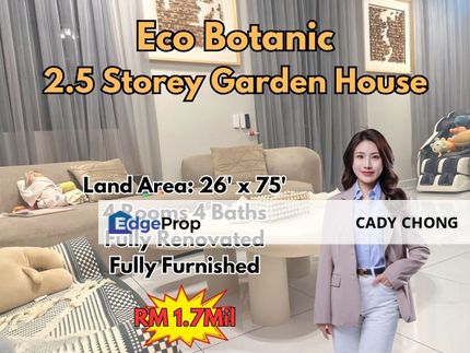 Eco Botanic 2.5 Storey Garden House Fully Renovated & Fully Furnished For Sale, Johor, Nusajaya