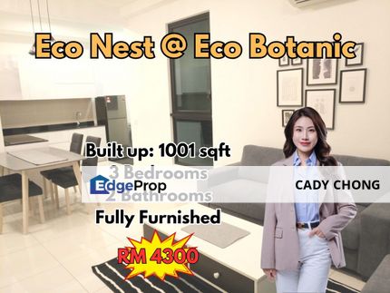 Eco Nest @ Eco Botanic 3 Bedrooms Fully Furnished Unit For Rent, Johor, Nusajaya