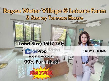 Bayou Water Village @ Leisure Farm Double Storey Terrace House For Sale, Johor, Gelang Patah
