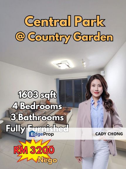 Central Park @ Country Garden Fully Furnished Unit For Rent, Johor, Johor Bahru